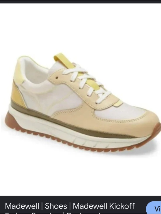 Madewell Shoes - Madewell Kickoff Trainer Sneaker in Cream and Yellow